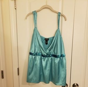 Lane Bryant satin and sequins sexy top